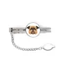 Brüsseler Griffon, Griffon Bruxellois - geometrische Krawattennadel mit Bild und Schriftzug von Art-Dog