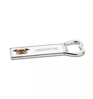 Griffon Bruxellois, Brussels Griffon - bottle opener with a picture and inscription for beer by Art-Dog
