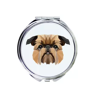 Griffon bruxellois - miroir avec une image et un motif géométrique de la marque Art-Dog