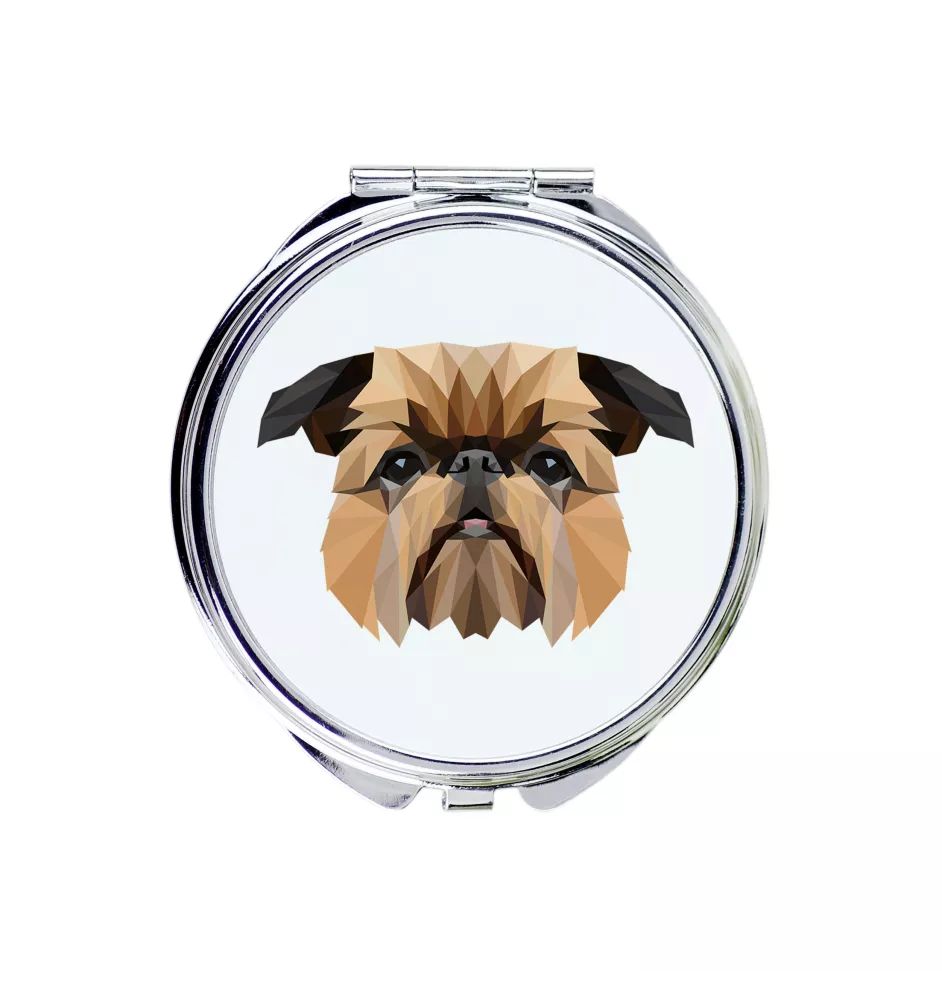 Griffon Bruxellois, Brussels Griffon - mirror with a geometric design and the brand name Art-Dog