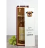 Brüsseler Griffon, Griffon Bruxellois - geometrische Box mit einem Bild und Schriftzug für Wein der Marke Art-Dog