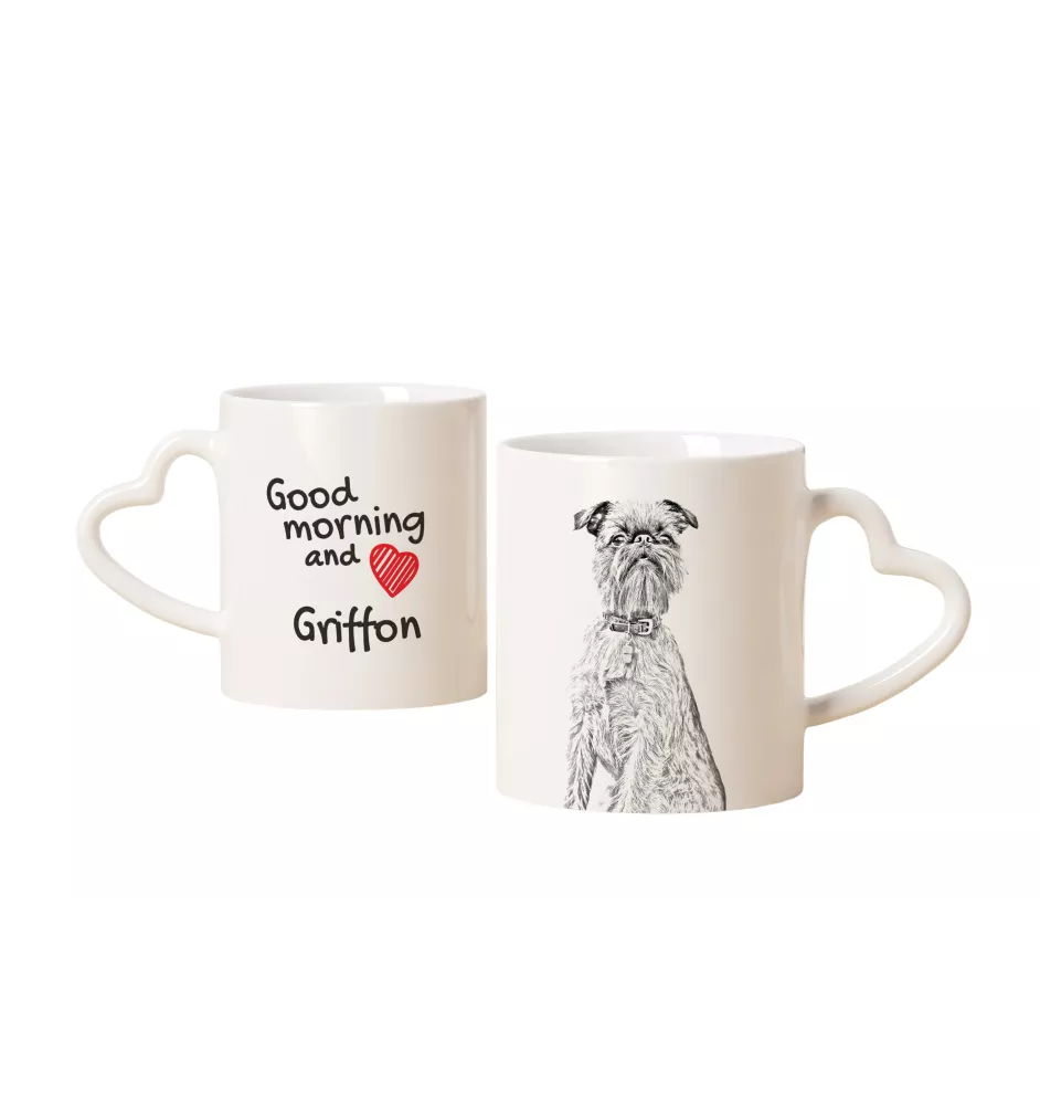 Gryfonik brukselski kubek z psem good morning serce Art-Dog