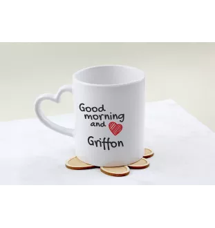 Griffon bruxellois - tasse avec chien, une tasse adorable avec une anse en forme de cœur, un cadeau universel de la marque Art-Dog