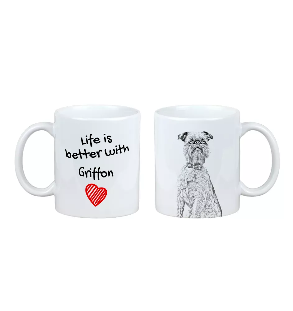 Brüsseler Griffon, Griffon Bruxellois - Tasse mit Hund, Tasse mit Bild, personalisiertes Geschenk der Marke Art-Dog
