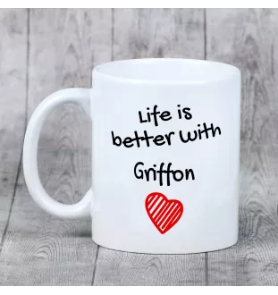 Griffon Bruxellois, Brussels Griffon - cup with a dog, cup with a photo, personalized gift from the Art-Dog brand