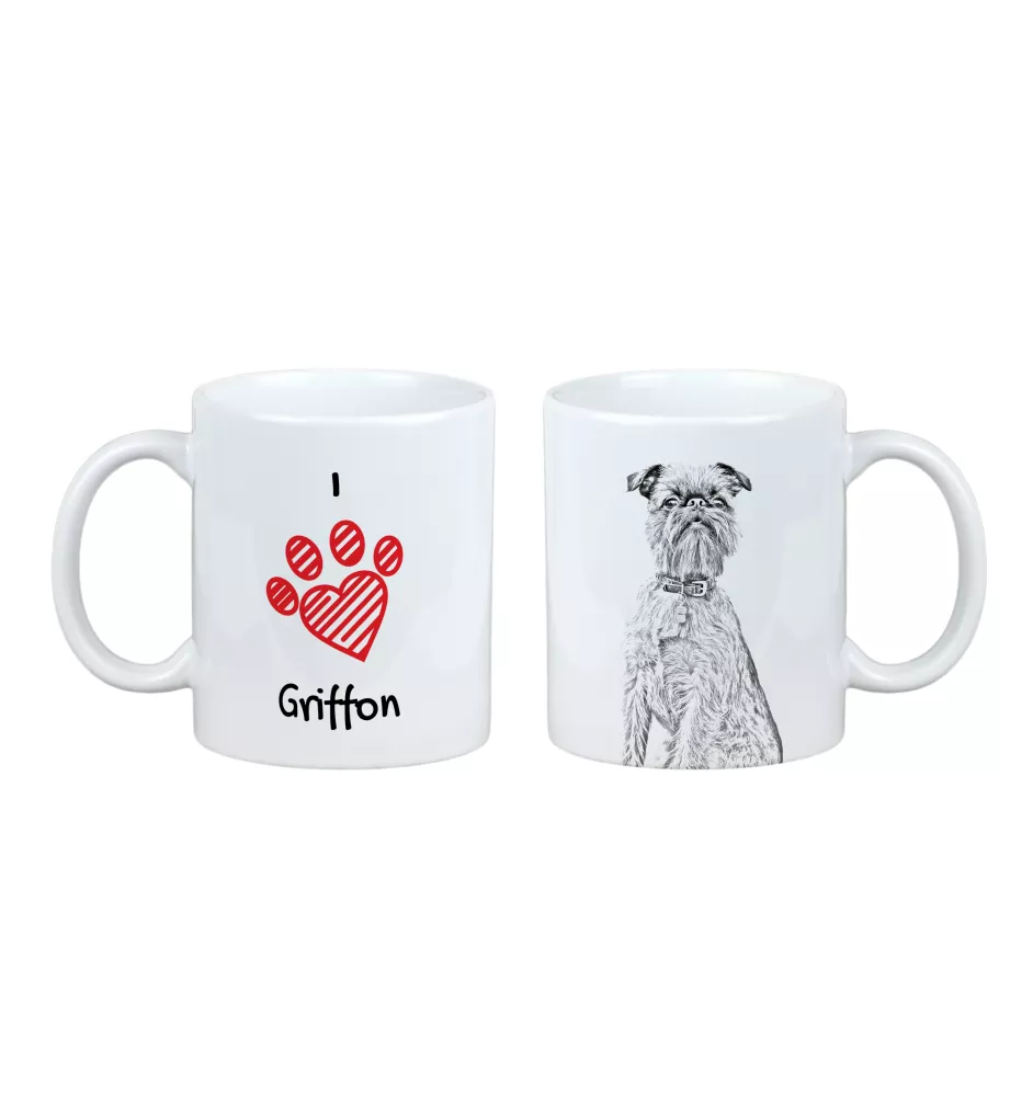 Griffon bruxellois - tasse avec chien, une tasse adorable avec une illustration, un cadeau avec votre photo de la marque Art-Dog
