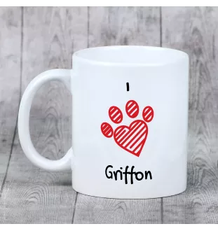 Griffon Bruxellois, Brussels Griffon - cup with a dog, cute cup with graphics, a gift with your photo from the Art-Dog brand