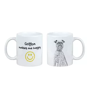 Griffon Bruxellois, Brussels Griffon - cup with a dog, cheerful cup for a dog lover, personalized gift from the Art-Dog brand