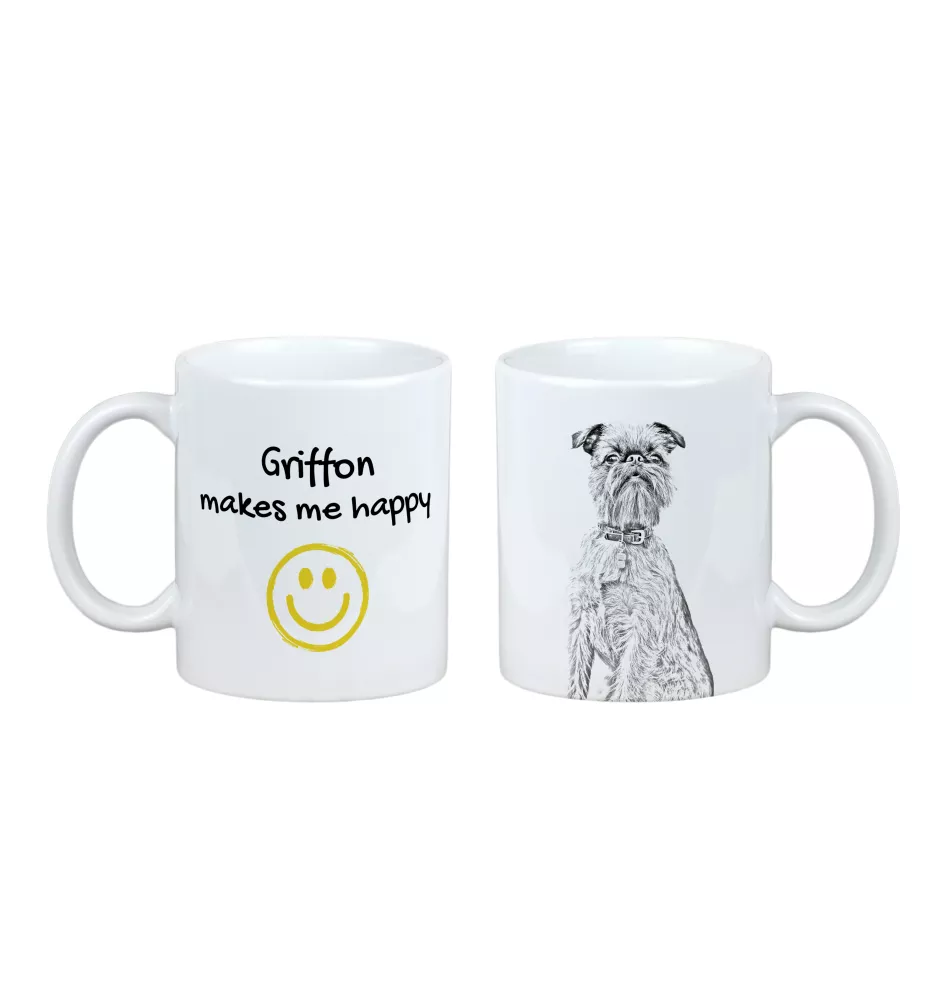 Griffon Bruxellois, Brussels Griffon - cup with a dog, cheerful cup for a dog lover, personalized gift from the Art-Dog brand