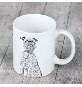 Brüsseler Griffon, Griffon Bruxellois - Tasse mit Hund, fröhliche Tasse für Hundeliebhaber, personalisiertes Geschenk der Marke Art-Dog