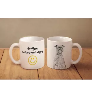 Griffon Bruxellois, Brussels Griffon - cup with a dog, cheerful cup for a dog lover, personalized gift from the Art-Dog brand