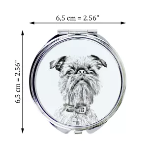 Gryfonik brukselski lusterko ze zdjęciem psa Art-Dog