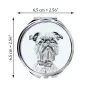 Brüsseler Griffon, Griffon Bruxellois - Taschenspiegel mit Hund, personalisierter Taschenspiegel, kompakter Spiegel mit Art-Dog-Logo