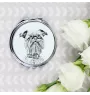 Griffon Bruxellois, Brussels Griffon - Pocket mirror with a dog, personalized mirror for a purse, compact mirror with Art-Dog brand print.