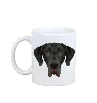 Deutsche Dogge, Ulmer Dogge, Große Dogge I - Becher mit einem Bild und dem Schriftzug geometrischer Hund Art-Dog