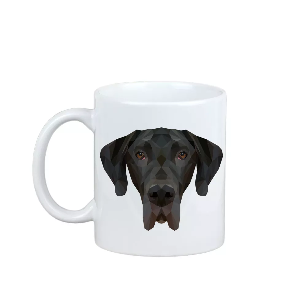 Deutsche Dogge, Ulmer Dogge, Große Dogge I - Becher mit einem Bild und dem Schriftzug geometrischer Hund Art-Dog