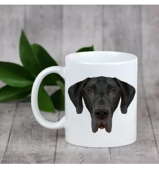 Deutsche Dogge, Ulmer Dogge, Große Dogge I - Becher mit einem Bild und dem Schriftzug geometrischer Hund Art-Dog