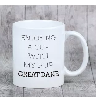 Dogue allemand, Grand danois - tasse avec une photo et un motif de chien géométrique Art-Dog