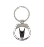 Dogue allemand, Grand danois - porte-clés géométrique avec photo et inscription Art-Dog