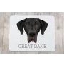 Deutsche Dogge, Ulmer Dogge, Große Dogge I - geometrisches Mauspad mit Bild und Aufschrift von Art-Dog