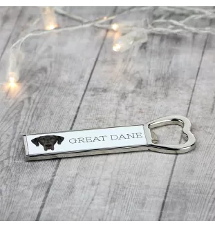 Great Dane I - bottle opener with a picture and inscription for beer by Art-Dog