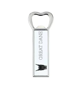 Great Dane - bottle opener with a picture and inscription for beer by Art-Dog