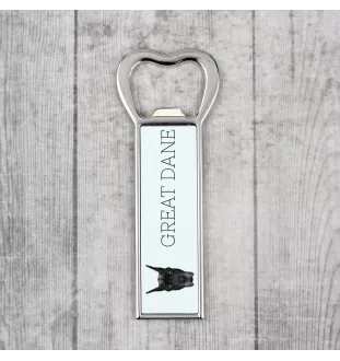 Great Dane - bottle opener with a picture and inscription for beer by Art-Dog