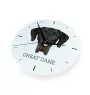 Deutsche Dogge, Ulmer Dogge, Große Dogge I - geometrische Wanduhr mit Bild und Aufschrift der Marke Art-Dog