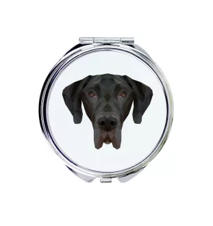 Dogue allemand, Grand danois I - miroir avec une image et un motif géométrique de la marque Art-Dog
