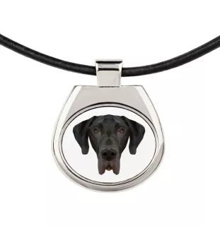 Dogue allemand, Grand danois I - collier avec une photo et un motif géométrique de la marque Art-Dog