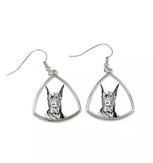 Dogue allemand, Grand danois - boucles d'oreilles avec chien, boucles d'oreilles pendantes avec photo, bijoux personnalisés avec impression de la marque Art-Dog