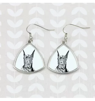 Great Dane - dog earrings, hanging earrings with a picture, personalized jewelry with Art-Dog brand print