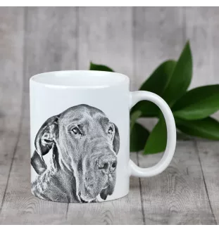 Deutsche Dogge, Ulmer Dogge, Große Dogge I - Tasse mit Hund, Tasse mit Bild, personalisiertes Geschenk der Marke Art-Dog