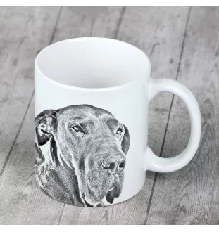 Deutsche Dogge, Ulmer Dogge, Große Dogge I - Tasse mit Hund, Tasse mit Bild, personalisiertes Geschenk der Marke Art-Dog