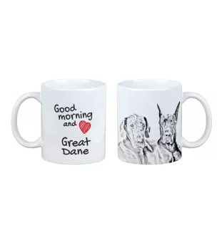 Deutsche Dogge, Ulmer Dogge, Große Dogge - Tasse mit Hund, Tasse mit Bild, personalisiertes Geschenk der Marke Art-Dog