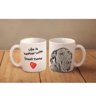 Great Dane I - cup with a dog, cup with a photo, personalized gift from the Art-Dog brand