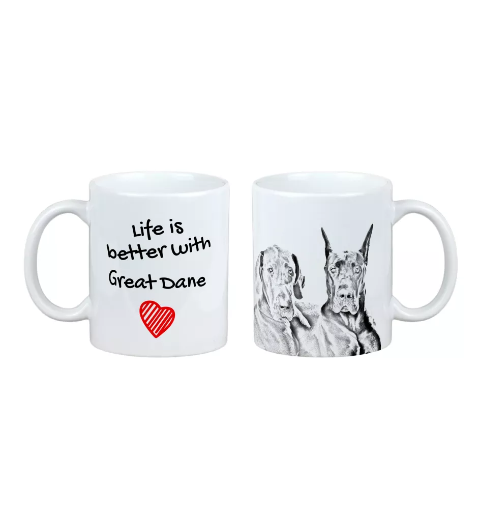 Great Dane - cup with a dog, cup with a photo, personalized gift from the Art-Dog brand