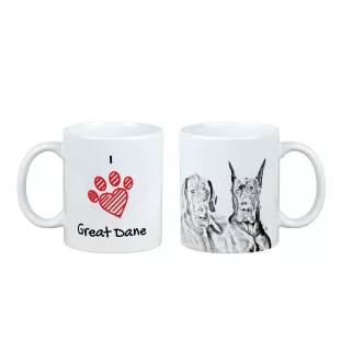 Great Dane - cup with a dog, cute cup with graphics, a gift with your photo from the Art-Dog brand
