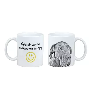 Deutsche Dogge, Ulmer Dogge, Große Dogge I - Tasse mit Hund, fröhliche Tasse für Hundeliebhaber, personalisiertes Geschenk der Marke Art-Dog