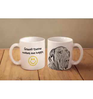 Great Dane I - cup with a dog, cheerful cup for a dog lover, personalized gift from the Art-Dog brand