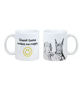 Dogue allemand, Grand danois - tasse avec chien, une tasse joyeuse pour les amoureux des chiens, un cadeau personnalisé de la marque Art-Dog