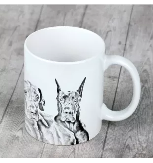 Dog niemiecki kubek z psem Makes me happy Art-Dog