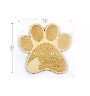 Groenendael Owczarek belgijski podkładka pod kubek ze sklejki Art-Dog