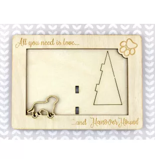 Hanoverian Hound, Hanover Hound, Hanoverian Scenthound - Photo frame, engraved wooden frame, a lovely gadget for the dog lover by Art-Dog