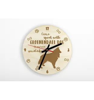 Groenendael Belgischer Schäferhund - Uhr mit Hund, Holzuhr mit Gravur, personalisierte Uhr von Art-Dog