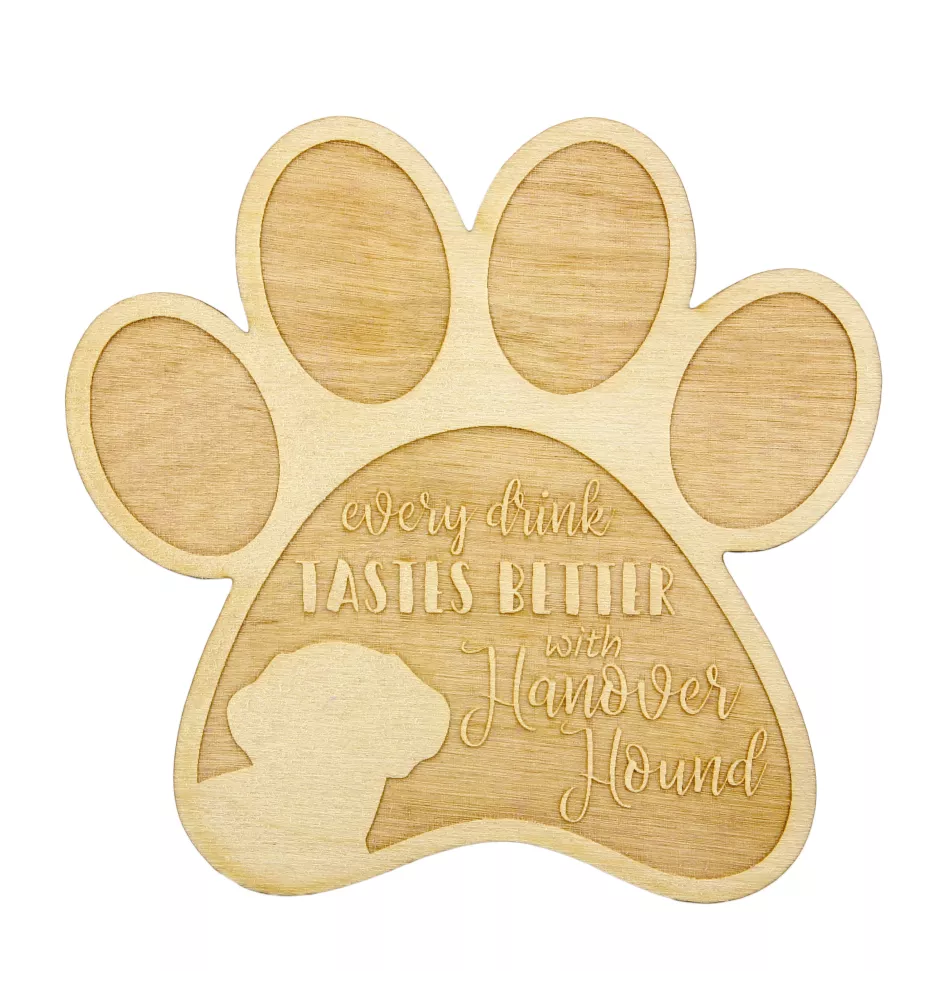 Posokowiec hanowerski podkładka pod kubek ze sklejki Art-Dog