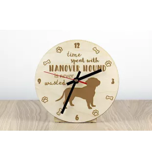 Hannoverscher Schweisshund - Uhr mit Hund, Holzuhr mit Gravur, personalisierte Uhr von Art-Dog
