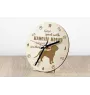 Hanoverian Hound, Hanover Hound, Hanoverian Scenthound - clock with dog, wooden clock with engraving, personalised clock by Art-Dog