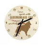 Groenendael Belgian Shepherd Dog - clock with a dog, wooden clock, wall clock for dog lovers, clock for desk and shelf, Art-Dog