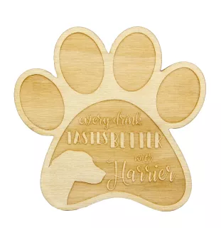 Harrier - Tasse Untersetzer, graviert Untersetzer mit Hund, Geschenk für Hundeliebhaber von Art-Dog Marke